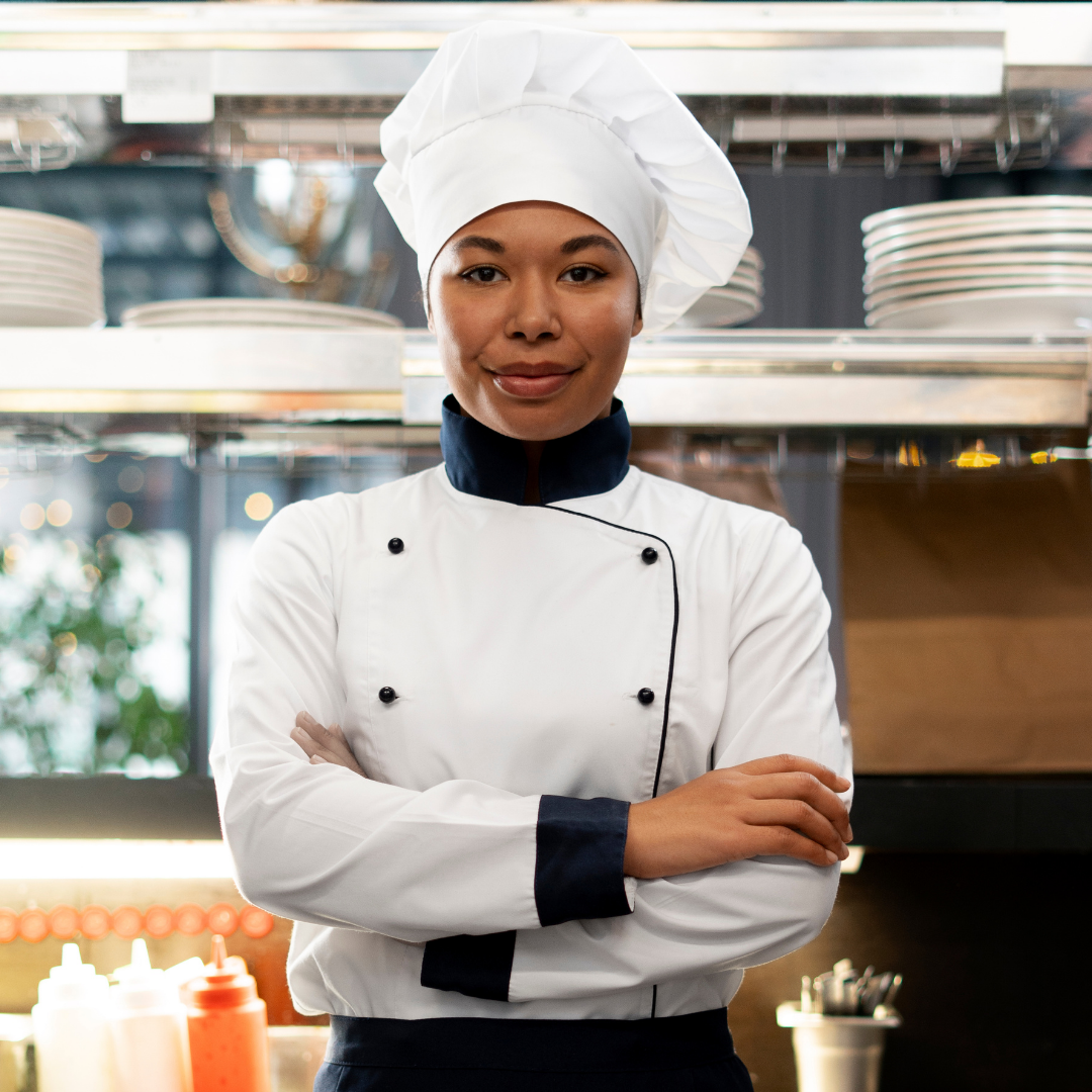 Nora in her kitchen
