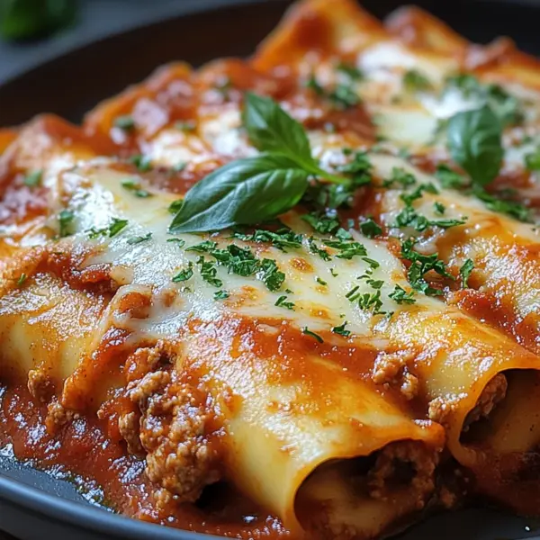 Cannelloni mit Rindfleisch und Käse