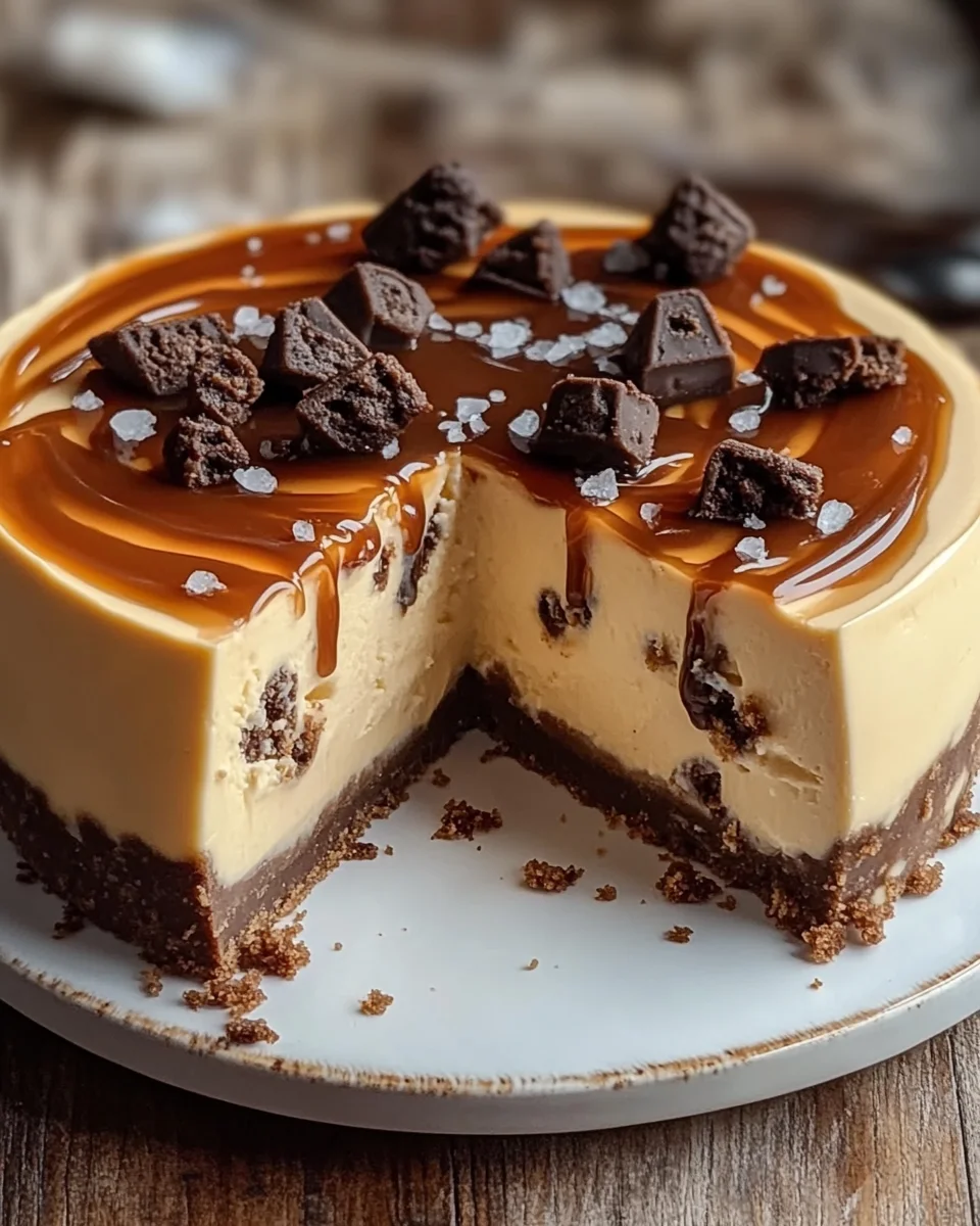 Cookie Dough Cheesecake mit Salted Caramel Swirl 30 Cookie
