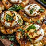Gebackene Mozzarella-Blumenkohlsteaks