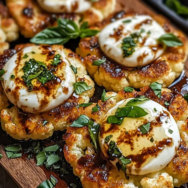 Gebackene Mozzarella-Blumenkohlsteaks