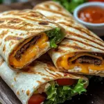 Gegrillte Cheeseburger-Wraps