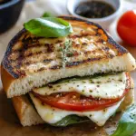 Gegrilltes Mozzarella-Sandwich