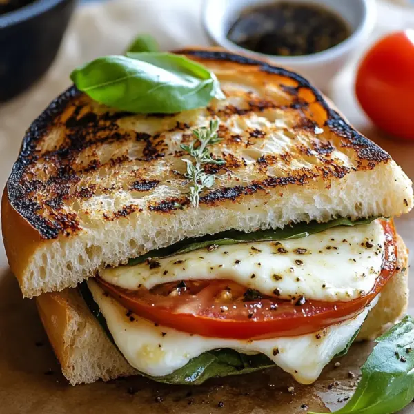 Gegrilltes Mozzarella-Sandwich