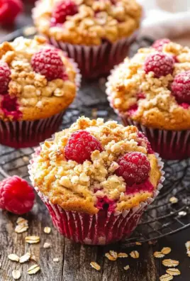 Gesunde Himbeer-Muffins mit Haferflocken-Streuseln 17 Gesunde Himbeer-Muffins mit Haferflocken-Streuseln