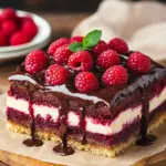 Himbeerkuchen mit Schokopudding