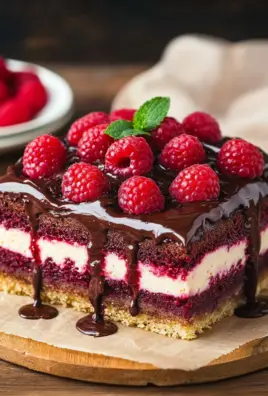 Himbeerkuchen mit Schokopudding