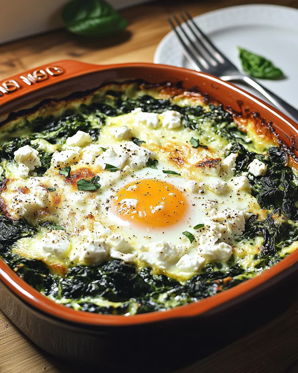 Low Carb Spinat-Auflauf mit Feta und Ei 19 Low
