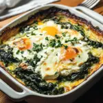 Low Carb Spinat-Auflauf mit Feta und Ei