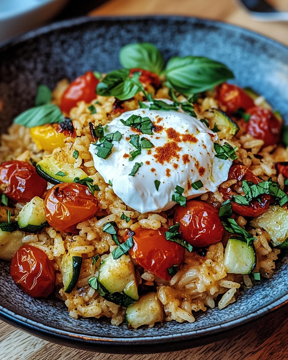 Mediterrane Reispfanne mit Burrata 30 Mediterrane Reispfanne mit Burrata