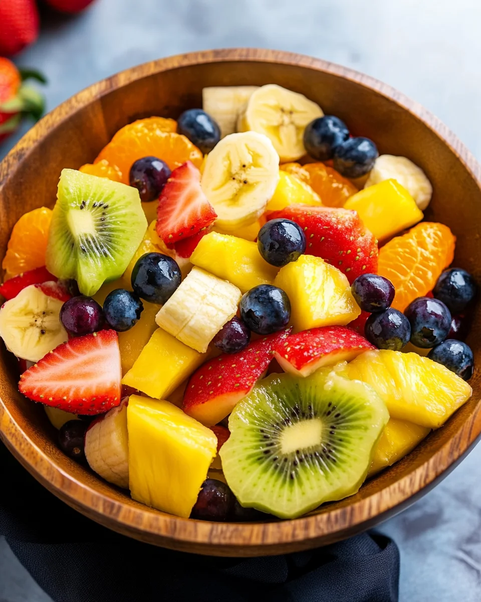 Obstsalat mit klassischem Dressing