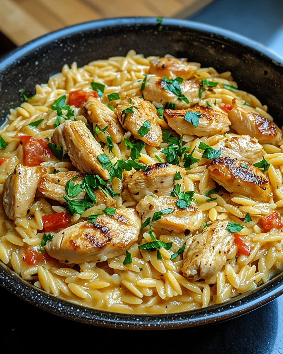One Pot Orzo Pasta mit H&auml;hnchen