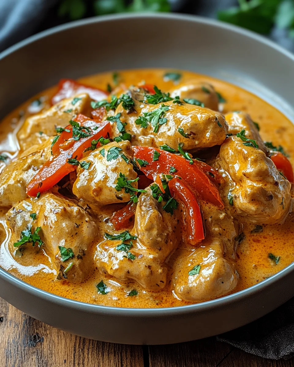 Paprika-Sahne-Hähnchen 21 Paprika-Sahne-Hähnchen
