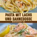 Pasta mit Lachs und Sahnesoße 15 Pinterest Hidden Image