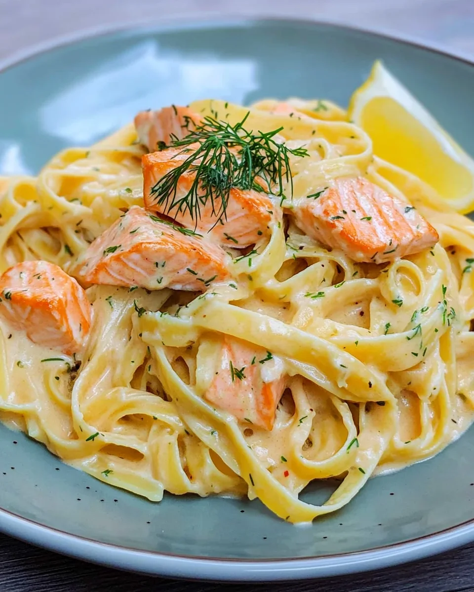 Pasta mit Lachs und Sahnesoße 18 Pasta mit Lachs und Sahnesoße