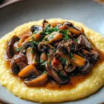 Pilzragout auf Parmesan-Polenta