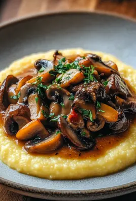 Pilzragout auf Parmesan-Polenta