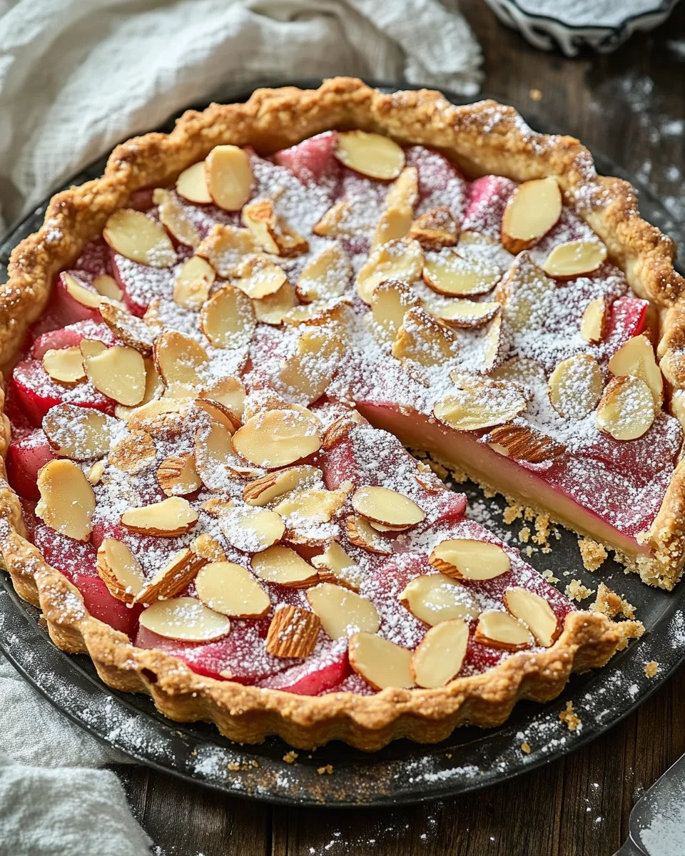 Rhabarber Tarte mit Mandelcreme - Rhabarber Frangipane Tarte 19 Rhabarber