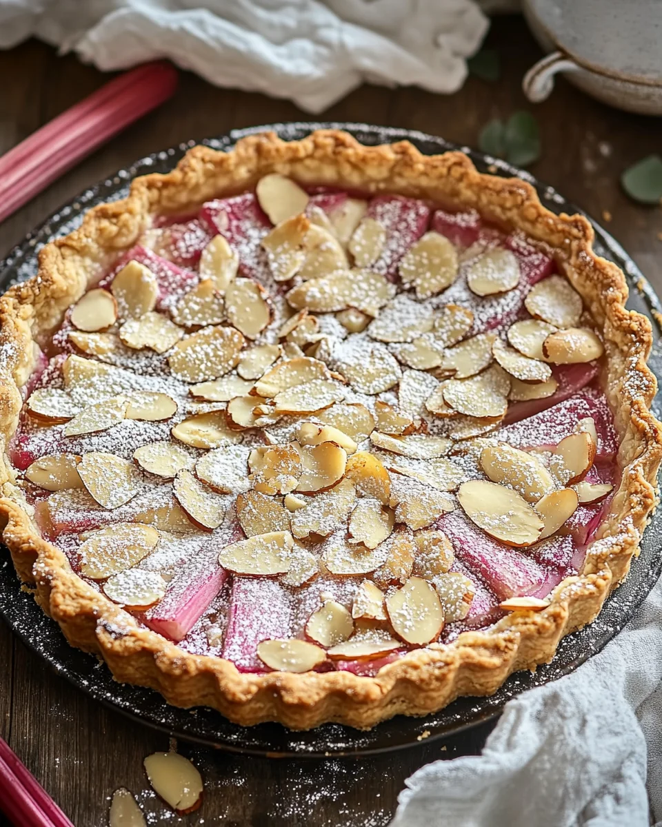 Homepage 10 Rhabarber Tarte mit Mandelcreme - Rhabarber Frangipane Tarte