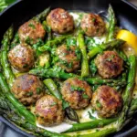 Spargelpfanne mit Frikadellen
