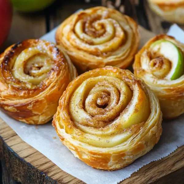 Süße Blätterteigschnecken aus der Heißluftfritteuse