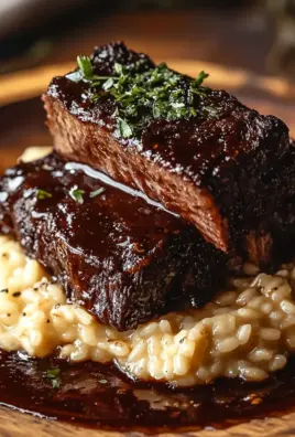 Tender Beef Brisket in Cola with Creamy Parmesan Risotto