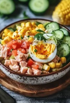 Thunfischsalat mit Ei und Gurke
