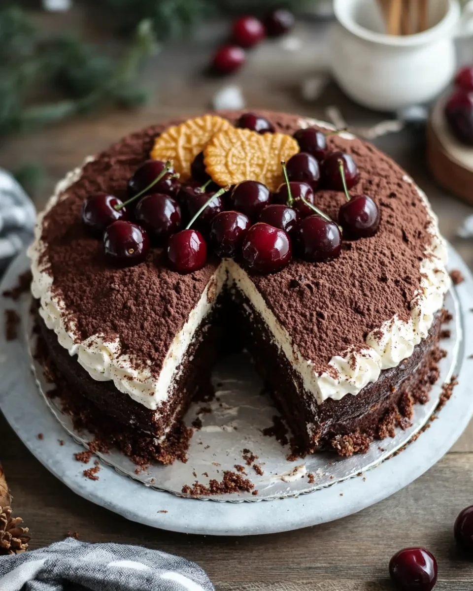 Winterlicher Maulwurfkuchen mit Zimtsahne und Punschkirschen 19 Winterlicher
