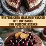 Winterlicher Maulwurfkuchen mit Zimtsahne und Punschkirschen 18 Pinterest Hidden Image