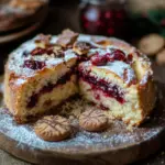 Winterlicher Spekulatius-Hefekuchen mit Marmelade