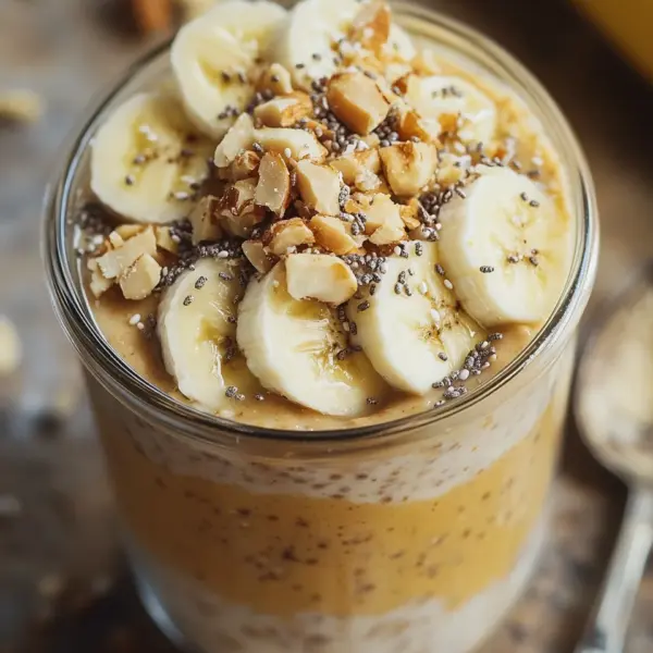 Bananen-Erdnussbutter Overnight Oats