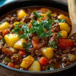 Bauerntopf mit Hackfleisch, Kartoffeln & Paprika