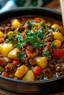 Bauerntopf mit Hackfleisch, Kartoffeln & Paprika 28 Bauerntopf mit Hackfleisch, Kartoffeln & Paprika