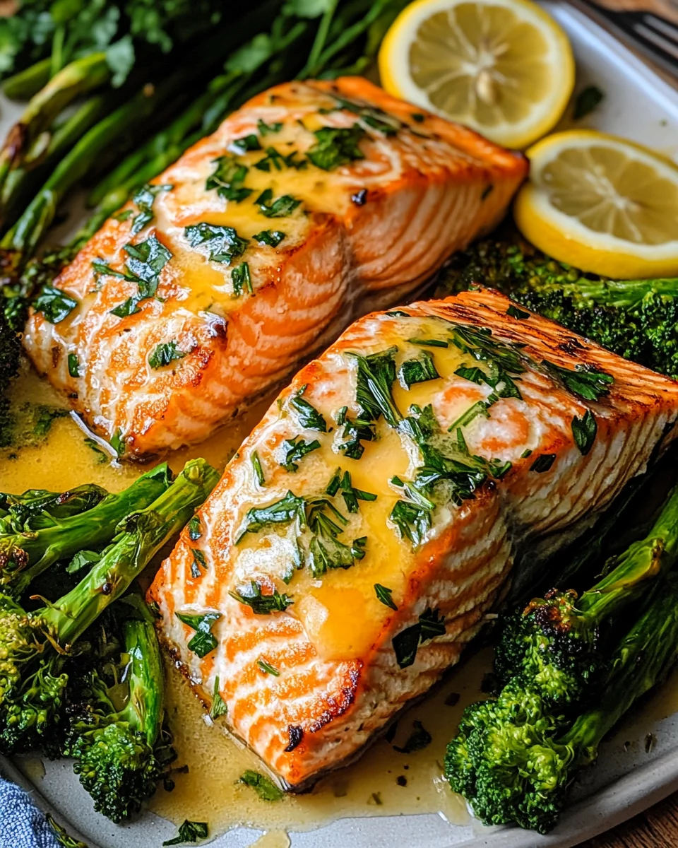 Buttergebackener Lachs mit Broccolini