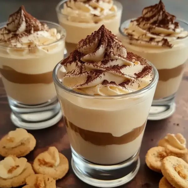 Capuccino-Creme, die wie Tiramisu schmeckt