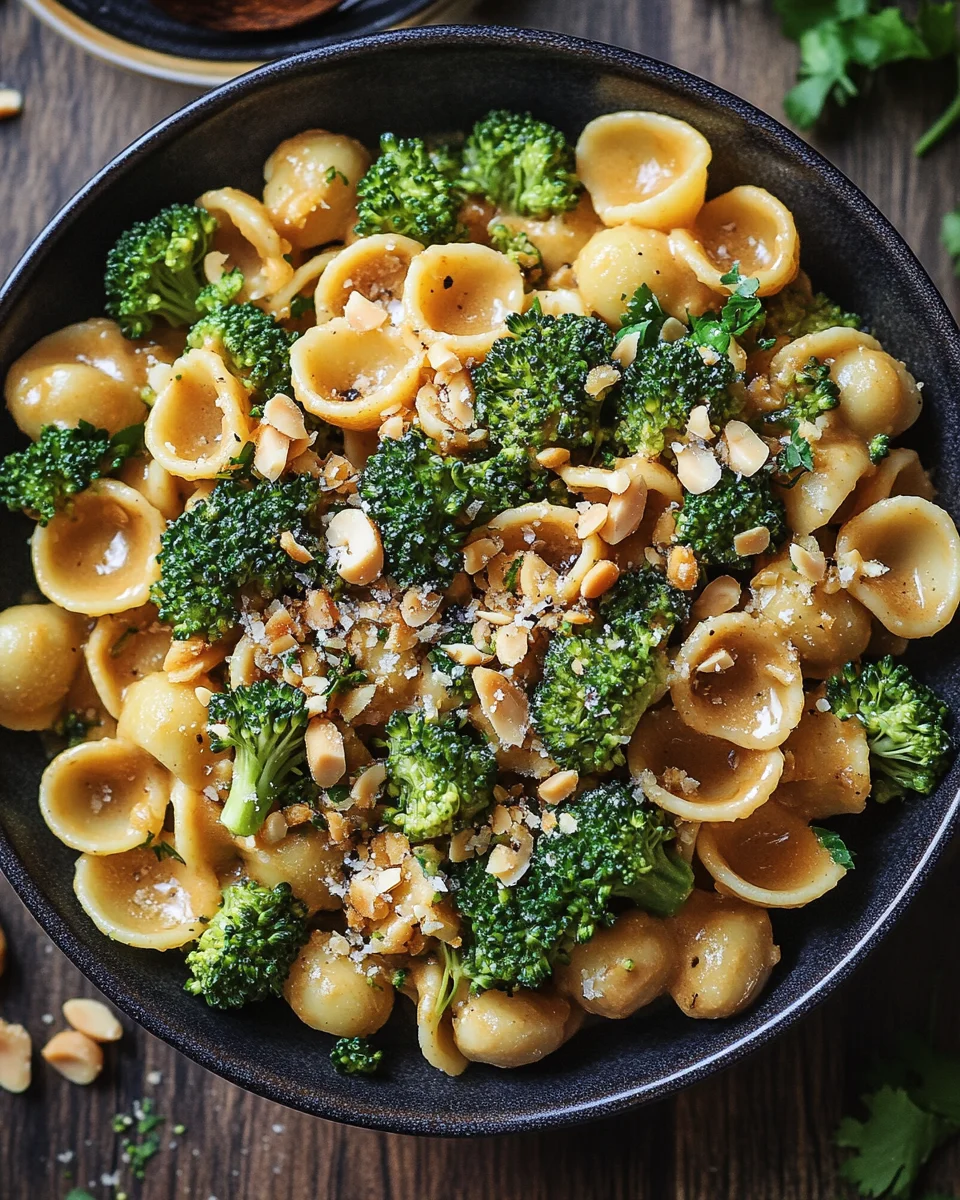 Cremige Erdnuss Brokkoli Orecchiette Pasta 20 Cremige