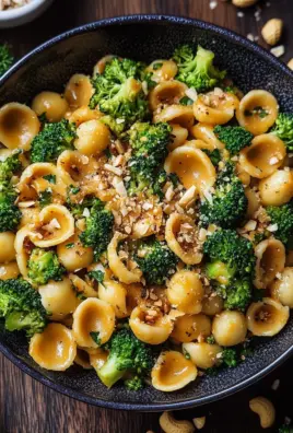 Cremige Erdnuss Brokkoli Orecchiette Pasta 35 Cremige Erdnuss Brokkoli Orecchiette Pasta