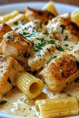Cremiges Knoblauchbutter-Huhn und Rigatoni in Parmesan-Soße 26 Cremiges Knoblauchbutter-Huhn und Rigatoni in Parmesan-Soße