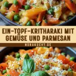 Ein-Topf-Kritharaki mit Gemüse und Parmesan 21 Pinterest Hidden Image