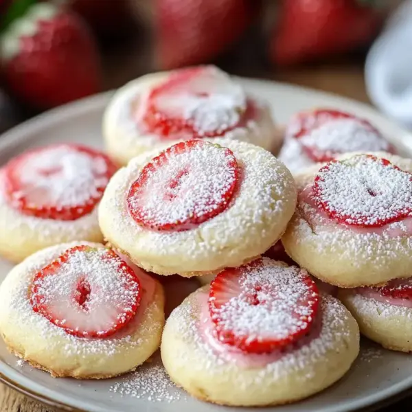 Erdbeer-Käsekuchen-Kekse