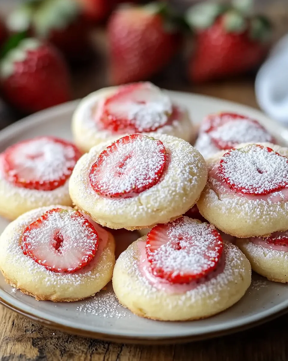 Erdbeer-Käsekuchen-Kekse