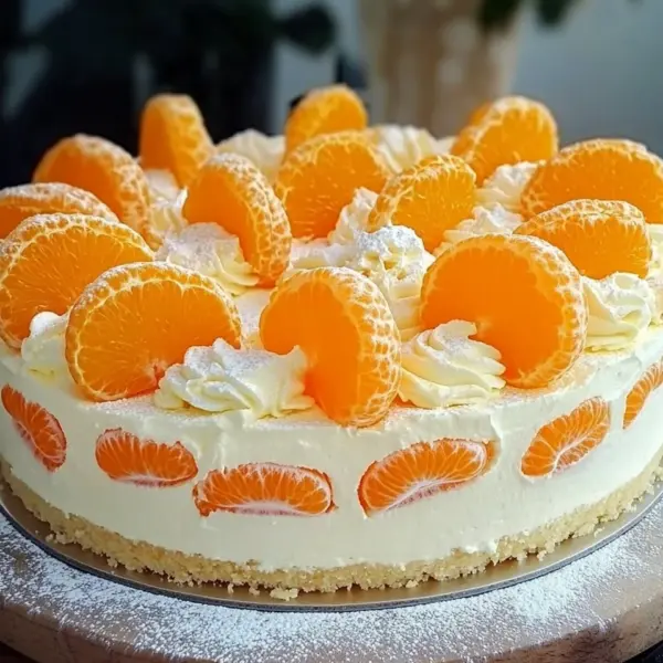 Fantakuchen mit Mandarinen und Paradiescreme