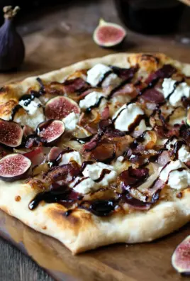 Feigen-Bacon-Pizza mit karamellisierten Zwiebeln und Balsamico