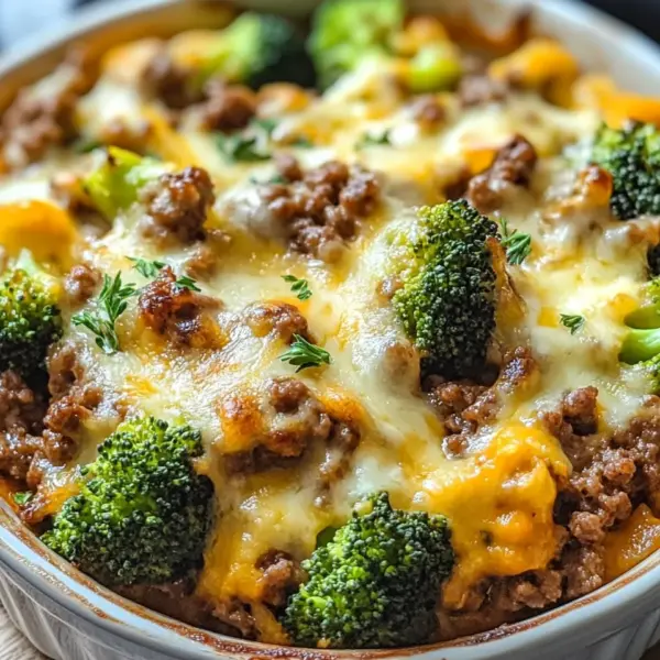 Fitness Auflauf mit Brokkoli und Hackfleisch