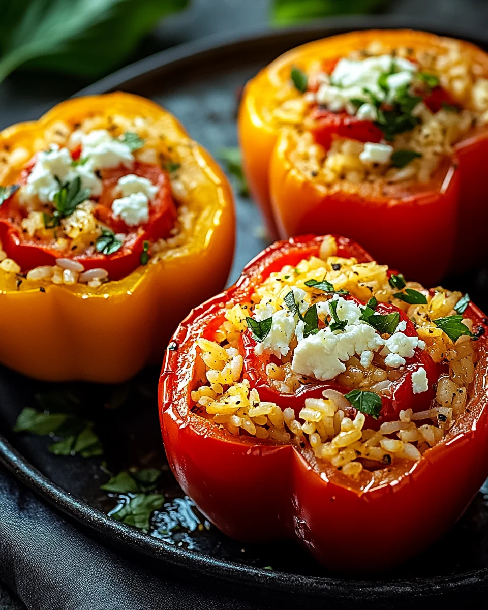 Homepage 5 Gefüllte Ofenpaprika mit Reis und Feta