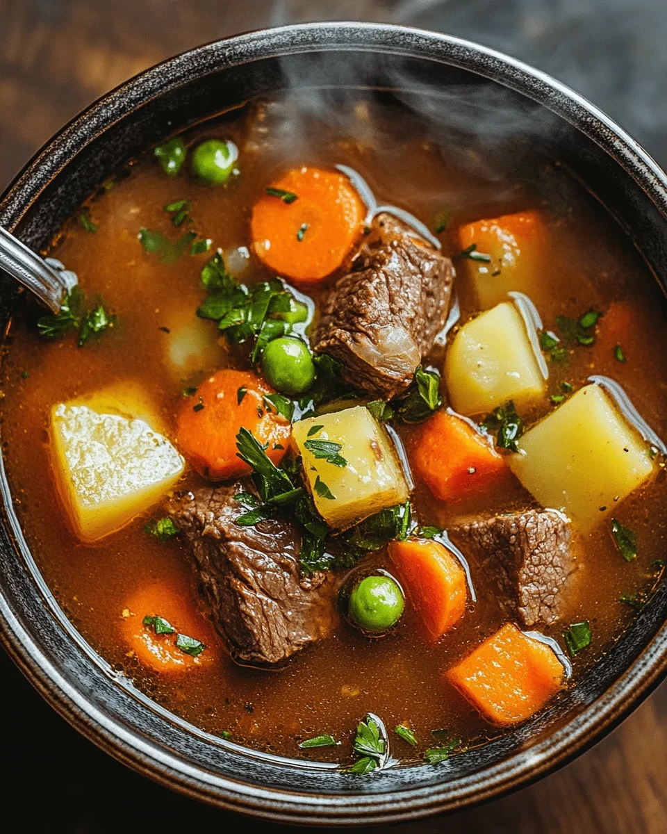 Gem&uuml;se Rindfleisch Suppe