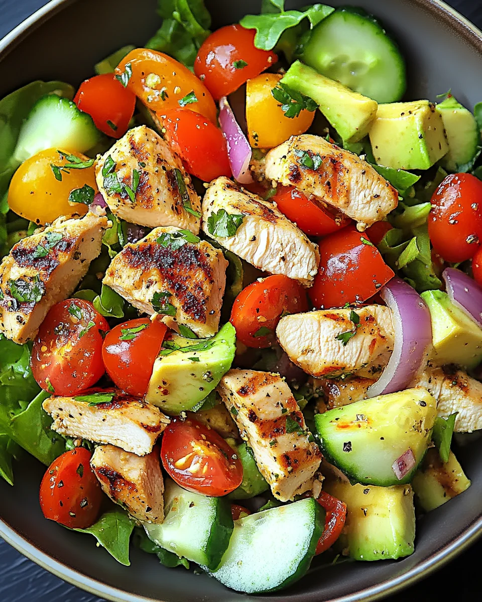 Gesunder Avocado Hähnchen Salat 18 Gesunder