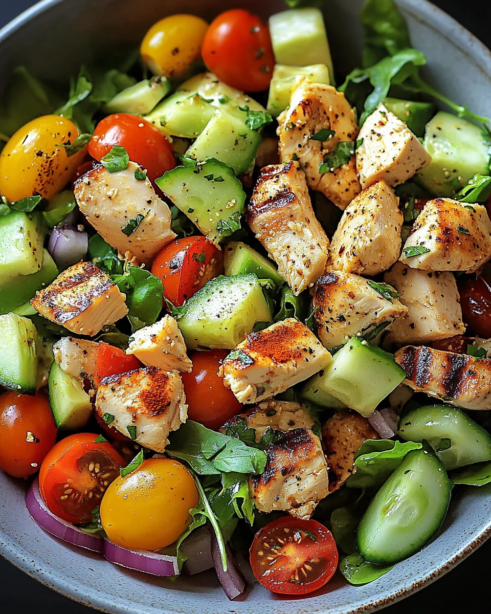 Gesunder Avocado Hähnchen Salat