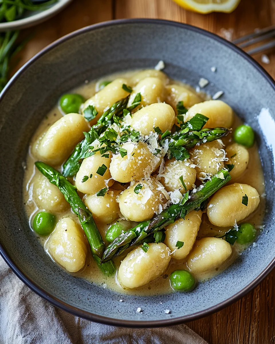 Gnocchi mit gr&uuml;nem Spargel