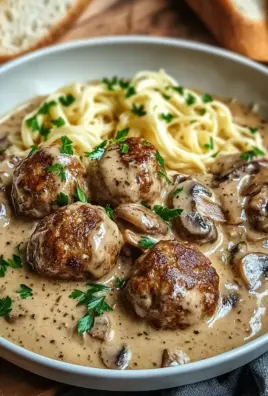 Hackbällchen in Champignon-Rahmsoße 22 Hackbällchen in Champignon-Rahmsoße